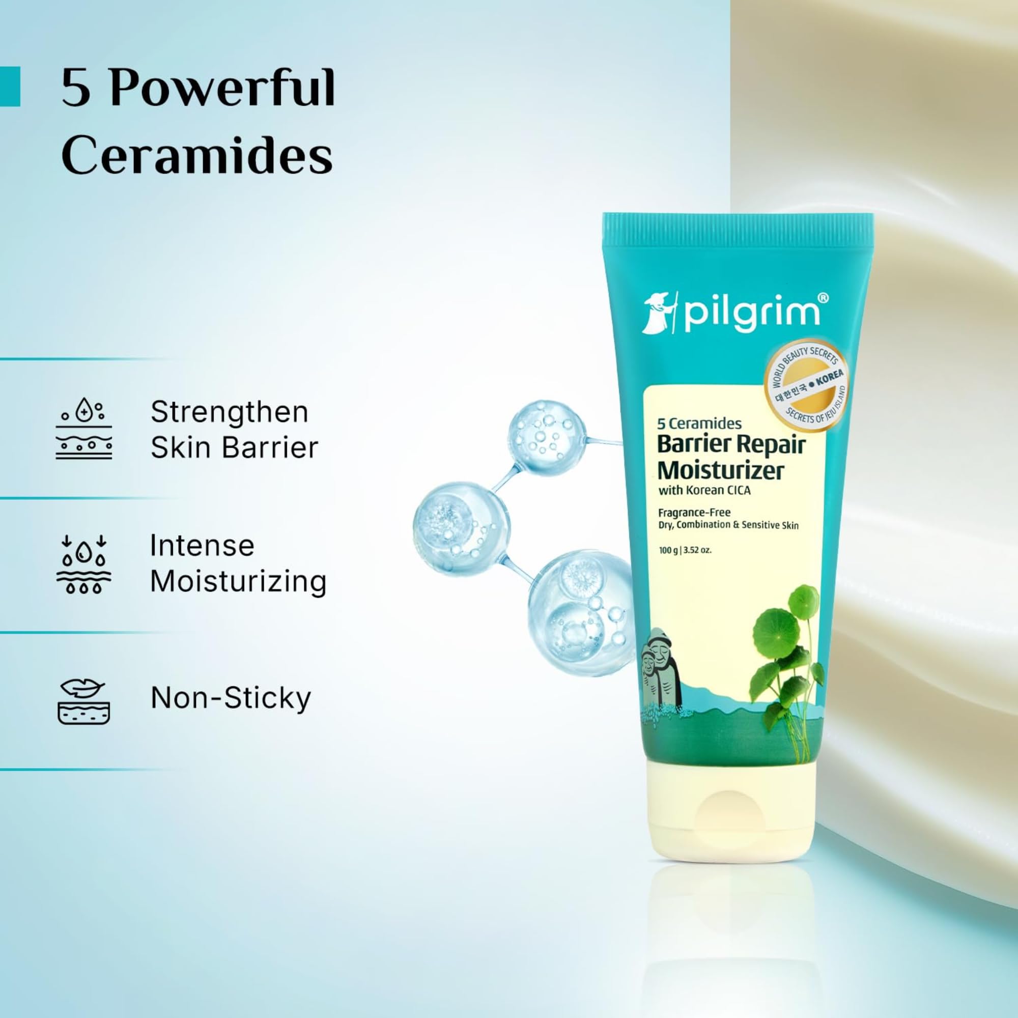 Amazon.com: Pilgrim Cica Moisturizer for Face with 5 Ceramides